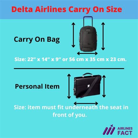 delta airline personal item dimensions.